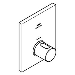 Grohe Grohtherm F Thermostat-Zentralbatterie, Fertigmontageset für Rapido T, Satin St... GROHE-100753MS00 4005176947476 (Abb. 1)