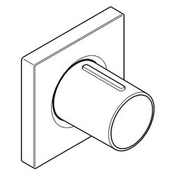 Grohe Unterputzventil Grohtherm F, 1-fach, Fertigmontageset für Rapido C, Satin Graph... GROHE-100754MG00 4005176947483 (Abb. 1)