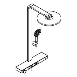 Grohe Aqua Pure Rainshower Duschsystem rund Cool Sunrise gebürstet 15l/min, mit Kopfb... GROHE-100964DA00 4005176949753 (Abb. 1)