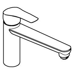Grohe Eurosmart Einhand-Spültischbatterie, Niederdruck, mittelhoher Auslauf, Chrom, 1... GROHE-1012330000 4067393002857 (Abb. 1)