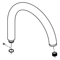 Grohe C-Auslauf für Zweigriffarmaturen, drehbar, Cool Sunrise gebürstet, 101320GN00... GROHE-101320GN00 4067393062226 (Abb. 1)