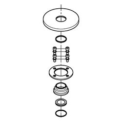 Grohe Befestigungsset für Zweigriffarmaturen, Supersteel, 101341DC00... GROHE-101341DC00 4067393001331 (Abb. 1)