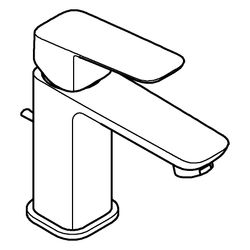 Grohe Cubeo Einhand-Waschtischbatterie S-Size, Einloch, m. Zugstangen-Ablaufgarnitur,... GROHE-1017312430 4067393014256 (Abb. 1)