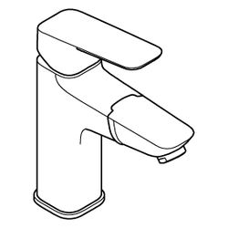 Grohe Cubeo Einhand-Waschtischbatterie M-Size, 1-Loch-Montage, glatter Körper, auszie... GROHE-1017500000 4067393013167 (Abb. 1)