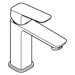 Grohe Cubeo Einhand-Waschtischbatterie M-Size, 1-Loch-Montage, glatter Körper, mit Pu... GROHE-1017522430 4067393013259 (Abb. 1)