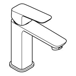 Grohe Cubeo Einhand-Waschtischbatterie M-Size, Mattschwarz, Mittelstellung kalt, glat... GROHE-1017572430 4067393013396 (Abb. 1)