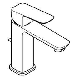 Grohe Cubeo Einhand-Waschtischbatterie M-Size, Einloch, mit Zugstangen-Ablaufgarnitur... GROHE-1017580000 4067393012528 (Abb. 1)