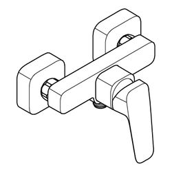 Grohe Cubeo Einhand-Brausebatterie Mattschwarz, Wandmontage mit S-Anschlüssen und Wan... GROHE-1018242430 4067393009351 (Abb. 1)