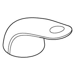 Grohe Hebel für Einhandmischer, mit Temperaturanzeige Rot/Blau, Chrom, 1021010000... GROHE-1021010000 4067393018698 (Abb. 1)