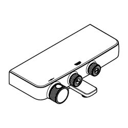 Grohe Grohtherm SmartControl Thermostat-Wannenbatterie Phantom Black, Wandmontage... GROHE-102168KF00 4067393018797 (Abb. 1)