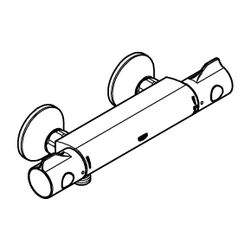 Grohe Grohtherm 800 Thermostat-Brausebatterie, Wandmontage, Mattschwarz... GROHE-1022022430 4067393018827 (Abb. 1)