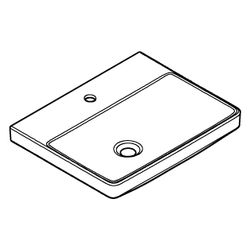 Grohe Waschtisch Euro Keramik, wandhängend, 550x440mm, 1 Hahnloch, ohne Überlauf, Hyp... GROHE-102433SH00 4067393034551 (Abb. 1)