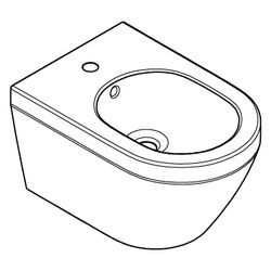 Grohe Wandbidet Euro Keramik, 1 Hahnloch, mit Überlauf, Alpinweiß, 102487SH00... GROHE-102487SH00 4067393021995 (Abb. 1)