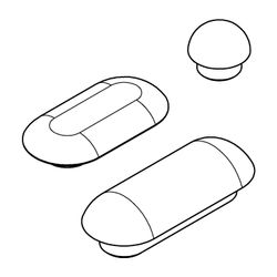 Grohe Stoßdämpfer für WC-Sitze 39330002/39331002/39577001, Alpinweiß, 102905SH00... GROHE-102905SH00 4067393027140 (Abb. 1)