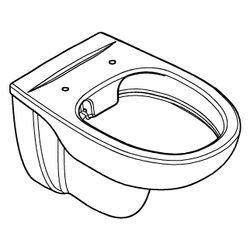 Grohe Wand-Tiefspül-WC Bau Keramik für UP-Spülkasten, Abgang waagerecht, spülrandlos,... GROHE-112948SH00 4067393096481 (Abb. 1)