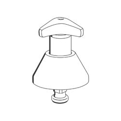 Grohe Oberteil, DN 20, mit langem Kegel, für UP-Ventile 3/4", Sitztiefe 42mm, Trecorn-Griff, Markier... GROHE-11309000  (Abb. 1)