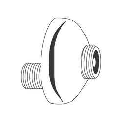 Grohe S-Anschluss, verstellbar 12,5mm, 1/2" x 3/4", Weiß, 12076L00... GROHE-12076L00  (Abb. 1)