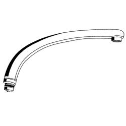 Grohe Gussauslauf für Florida, mit Mousseur und Anschlagring, StarLight, Weiß, 13429L00... GROHE-13429L00  (Abb. 1)