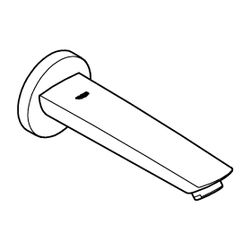 Grohe Eurosmart Wanneneinlauf Wandmontage Ausladung 171mm Mattschwarz, Außengewinde 1/... GROHE-134482433 4067393017103 (Abb. 1)