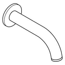 Grohe Atrio Wanneneinlauf, Wandmontage, Ausladung 171mm, Satin Steel, 13487MS0... GROHE-13487MS0 4005176944802 (Abb. 1)