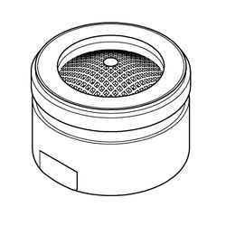 Grohe Sistra Strahlregler, AG M28x1, Durchflussklasse M, 60-70l/min bei 3 bar, Edelmessing, 13907Z00... GROHE-13907Z00  (Abb. 1)