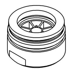 Grohe Mousseur Außengewinde, M24x1, 66l/min bei 3bar, Hard Graphite gebürstet... GROHE-13922AL0 4005176618833 (Abb. 1)