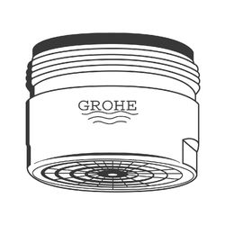 Grohe Mousseur Strahlregler, Außengewinde M28x1, Durchflussklasse C, 30l/min bei 3 bar, Aquamarin, 1... GROHE-13927S00  (Abb. 1)