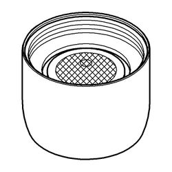 Grohe Mousseur, Innengewinde, M22x1, Durchflussklasse A, 13,5-15,0l/min, Hard Graphite ... GROHE-13928AL0 4005176598463 (Abb. 1)