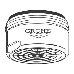 Grohe Mousseur Durchflussklasse A 15l/min M24x1, Hard Graphite gebürstet... GROHE-13929AL0 4005176618840 (Abb. 1)