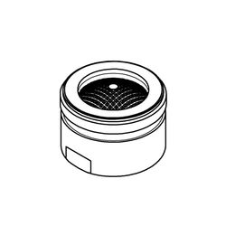 Grohe Mousseur Strahlregler, Außengewinde M28x1, Durchflussklasse D, 34,8-37,8l/min bei 3 bar, Gold,... GROHE-13939G00  (Abb. 1)