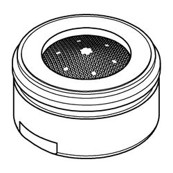 Grohe Mousseur, Außengewinde, M24x1, Durchflussklasse D, 34,8-37,8l/min, Hard Graphite ... GROHE-13941AL0 4005176618857 (Abb. 1)