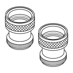 Grohe Rückflussverhinderer, AG 1/2" x IG 1/2", Long-Life Oberfläche, Chrom, 1416500M... GROHE-1416500M 4005176006043 (Abb. 1)