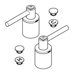 Grohe Hebelgriff für Atrio, Hard Graphite gebürstet, 18034AL3... GROHE-18034AL3 4005176455940 (Abb. 1)