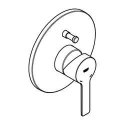 Grohe Lineare Einhand-Wannenbatterie, Fertigmontageset, verdeckte Befestigung, Chrom, 1... GROHE-19297001 4005176409226 (Abb. 1)