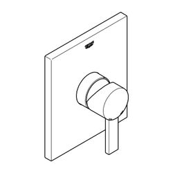 Grohe Allure Einhand-Brausebatterie Fertigmontageset Unterputz, Wandmontage, verdeckte ... GROHE-19317000 4005176821806 (Abb. 1)