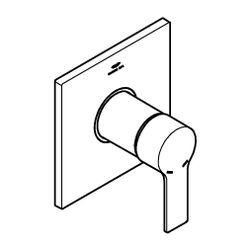 Grohe Allure Einhand-Brausebatterie, Cool Sunrise, Fertigmontageset für Rapido SmartBox... GROHE-19317GL1 4005176513596 (Abb. 1)