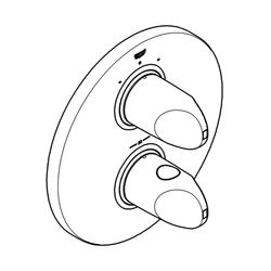 Grohe Veris Thermostat mit integrierter 2-Wege-Umstellung für Wanne oder Dusche mit meh... GROHE-19364000 4005176861154 (Abb. 1)