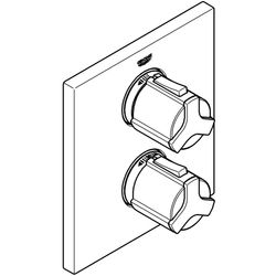 Grohe Veris Thermostat-Brausebatterie Allure, Fertigmontageset für Rapido T, Chrom, 19380000... GROHE-19380000  (Abb. 1)