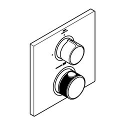 Grohe Allure Thermostat mit 1 Absperrventil chrom 19380002... GROHE-19380002 4005176513190 (Abb. 1)