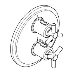 Grohe Atrio Thermostat-Brausebatterie mit Ypsilon-Griff, Messing, Chrom, 19394000... GROHE-19394000 4005176831270 (Abb. 1)