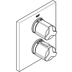 Grohe Thermostat mit integrierter 2-Wege-Umstellung für Wanne oder Dusche mit mehr als ... GROHE-19446000 4005176840807 (Abb. 1)
