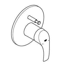 Grohe Eurosmart Einhand-Wannenbatterie, Fertigmontageset für Rapido E, Chrom, 19450002... GROHE-19450002 4005176862229 (Abb. 1)