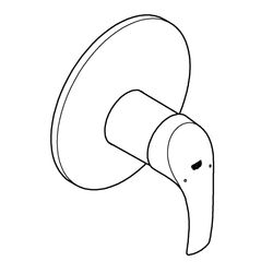 Grohe Eurosmart Einhand-Brausebatterie, Fertigmontageset für Rapido E, Chrom, 19451002... GROHE-19451002 4005176862335 (Abb. 1)