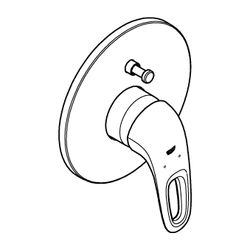 Grohe Eurostyle Einhand-Wannenbatterie, Fertigmontageset, Moon White/Chrom, 19506LS3... GROHE-19506LS3 4005176334542 (Abb. 1)
