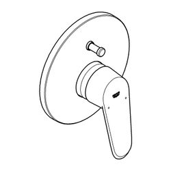 Grohe Eurodisc Cosmopolitan Einhand-Wannenbatterie Fertigmontageset für, Chrom, 1954800... GROHE-19548002 4005176887840 (Abb. 1)