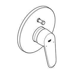Grohe Eurodisc Cosmopolitan Einhand-Wannenbatterie, Fertigmontageset, Messing, Moon White/Chrom, 195... GROHE-19548LS2  (Abb. 1)