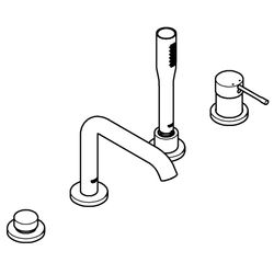 Grohe Essence 4-Loch-Einhand-Wannenkombination, mit Handbrause, Chrom, 19578001... GROHE-19578001 4005176307195 (Abb. 1)