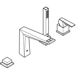 Grohe Allure Brillant 4-Loch Einhand-Wannenkombination, eigensicher, Hard Graphite, 19787A01... GROHE-19787A01  (Abb. 1)