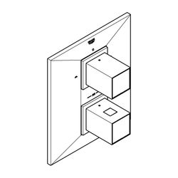Grohe Allure Brilliant Thermostat-Wannenbatterie, 2-Wege-Umstellung, verchromt, Chrom, ... GROHE-19792000 4005176899096 (Abb. 1)