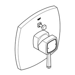 Grohe Grandera Einhand-Wannenbatterie, Fertigmontageset für Rapido E, Chrom/Gold, 19920... GROHE-19920IG0 4005176924156 (Abb. 1)